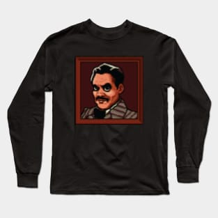 Gomez Addams Portrait Pixel Art Long Sleeve T-Shirt